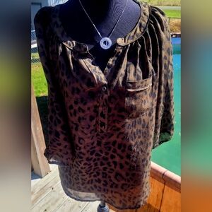 Ann Taylor LOFT Animal Print Blouse